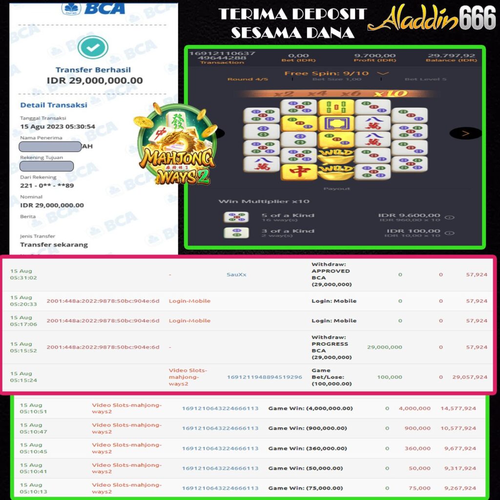 Jackpot Slot Pgsoft 15-Aug-2023 Member Aladdin666