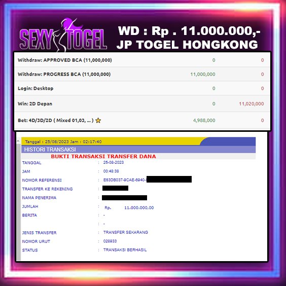 Jackpot Togel Hongkong 24-Aug-2023 Member Sexytogel
