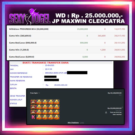 Jackpot Slot Pragmatic 17-Aug-2023 Member Sexytogel