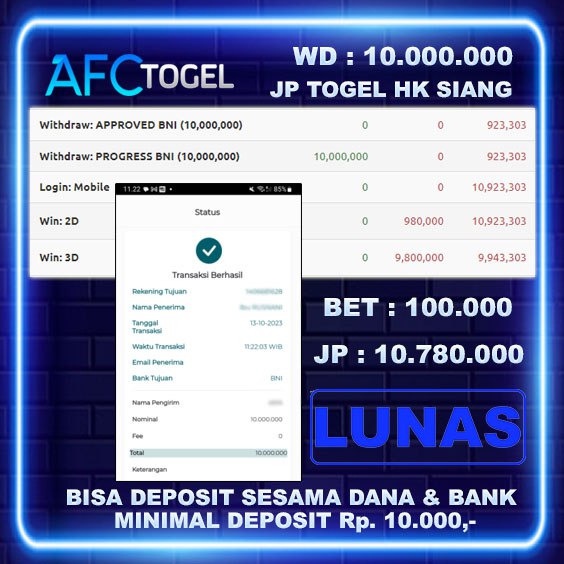 Jackpot Togel HK-Siang 13-Oct-2023 Member Afctogel