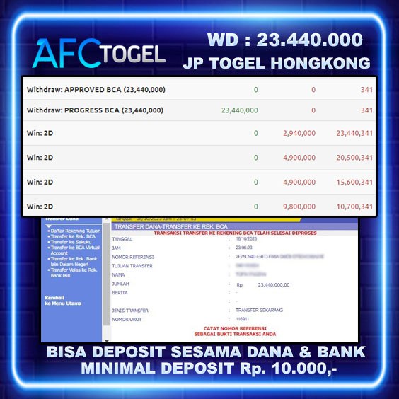 Jackpot Togel Hongkong 18-Oct-2023 Member Afctogel