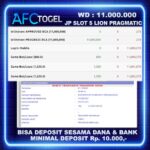 Jackpot Slot Pragmatic 21-Oct-2023 Member Afctogel