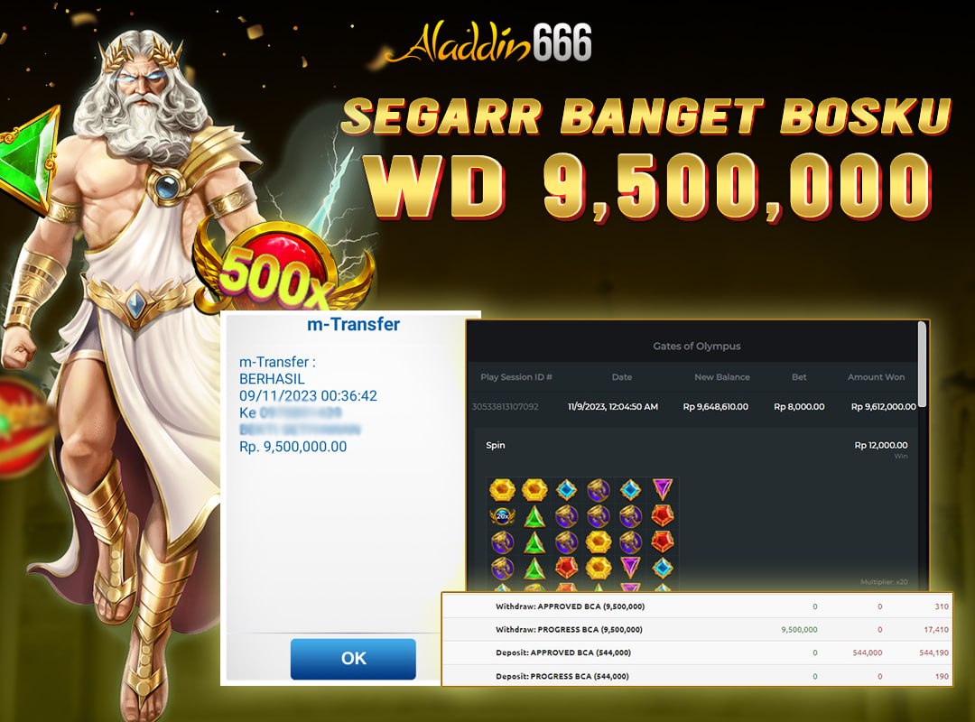 Jackpot Slot Pragmatic 09-Nov-2023 Member Aladdin666